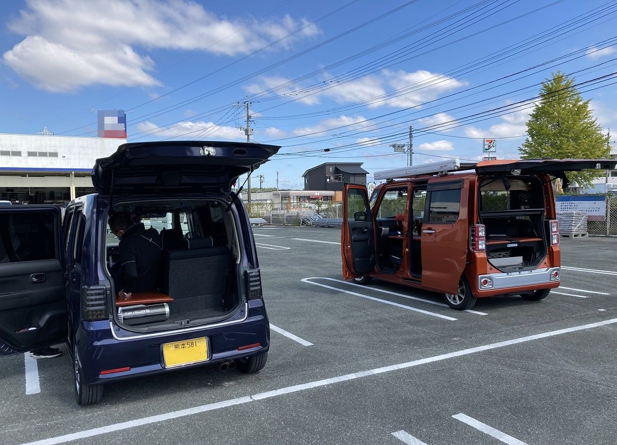 完成間近 コロナ対策 車中泊カー製作中 軽キャンピングカー ｏｋワゴン